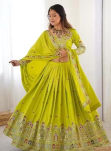 TILKI Embroidered Semi Stitched Lehenga Choli