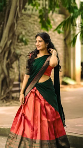 fabguru Solid, Self Design Semi Stitched Lehenga Choli