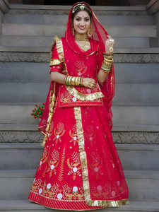 GANPATIJI FASHION Embroidered Semi Stitched Rajasthani Poshak