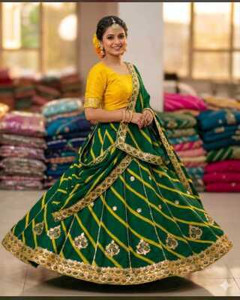Aashirwadsareee Embroidered Semi Stitched Lehenga Choli