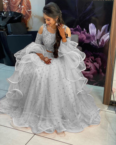 Mert India Embellished Semi Stitched Lehenga Choli