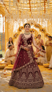 G2J BROTHERS Embroidered Semi Stitched Lehenga Choli