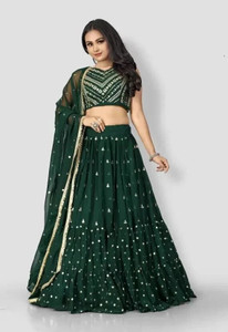 Fiyoza Fashion Embroidered Semi Stitched Lehenga Choli