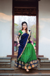 R K INFINITIVE Solid Semi Stitched Lehenga Choli