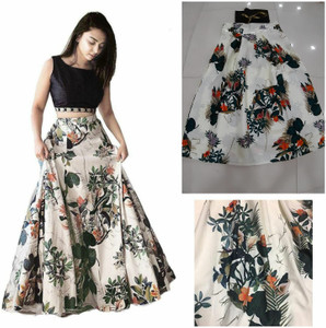 lazyandcrazy shop Printed Semi Stitched Lehenga Choli