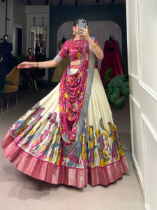 supreetha Printed Semi Stitched Lehenga Choli
