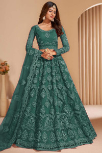 Cute Fellow Embroidered Semi Stitched Lehenga Choli