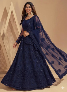 Kashvanta Embroidered, Embellished Semi Stitched Lehenga Choli
