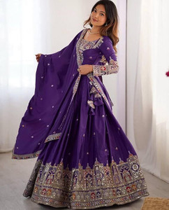 TILKI Embroidered Semi Stitched Lehenga Choli