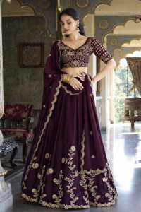 Rukha Embellished Semi Stitched Lehenga Choli