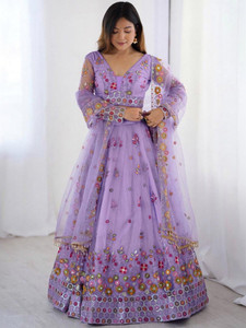 Kedar Fab Embroidered Semi Stitched Lehenga Choli