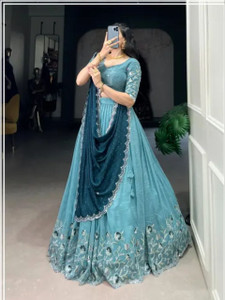 PEDR TRENDS Embroidered Semi Stitched Lehenga Choli