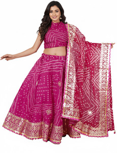 PAHNAVA Printed Semi Stitched Lehenga Choli