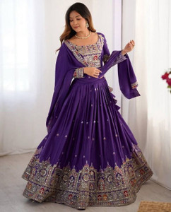 PEDR TRENDS Embroidered Semi Stitched Lehenga Choli