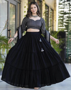 MANIEXPORTS Embellished Stitched Lehenga Choli