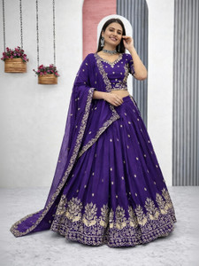 PEDR TRENDS Embroidered Semi Stitched Lehenga Choli