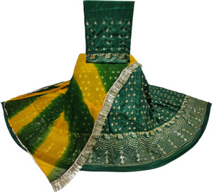 MANTUSHTI Embroidered Semi Stitched Rajasthani Poshak