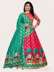 DISHWA Self Design Semi Stitched Lehenga Choli