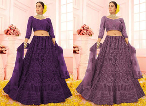 Udbhav Export Embroidered Semi Stitched Lehenga Choli