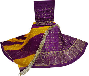 MANTUSHTI Embroidered Semi Stitched Rajasthani Poshak