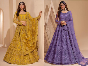 Udbhav Export Embellished Semi Stitched Lehenga Choli