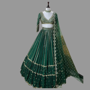 KAPANKU Self Design Semi Stitched Lehenga Choli