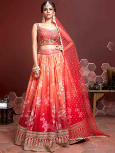 Tasrika Embroidered, Printed Semi Stitched Lehenga Choli