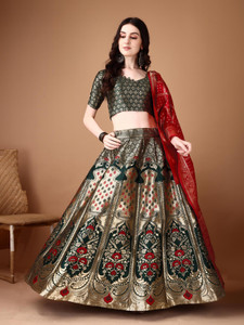 SWAMI STUDIO Self Design Semi Stitched Lehenga Choli