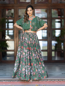 Aspora Printed Semi Stitched Lehenga Choli