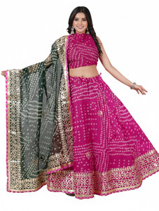 PAHNAVA Printed Semi Stitched Lehenga Choli