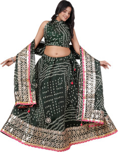 PAHNAVA Printed Semi Stitched Lehenga Choli