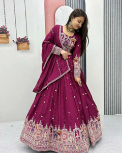 PEDR TRENDS Embroidered Semi Stitched Lehenga Choli