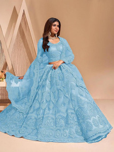 Udbhav Export Embroidered Semi Stitched Lehenga Choli