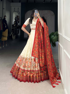 Aneri International Printed Semi Stitched Lehenga Choli