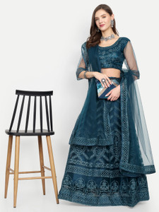 ZAALIMA FASHION Embroidered Semi Stitched Lehenga Choli