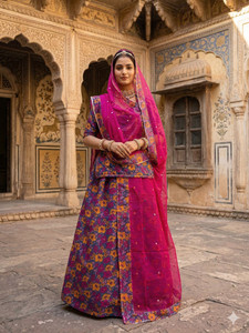 Man Fashion Embroidered Semi Stitched Rajputi Poshak