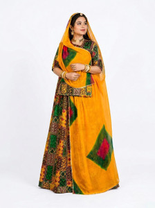 Kms RAJPUTI Bandhani Semi Stitched Rajputi Poshak
