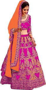 Kedar Fab Embroidered Semi Stitched Lehenga Choli