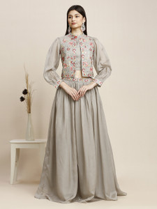 Bhavna Textiles Embroidered Stitched Lehenga Choli