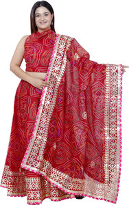 PAHNAVA Bandhani Semi Stitched Lehenga Choli