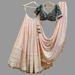 KAPANKU Self Design Semi Stitched Lehenga Choli