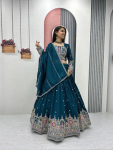 PEDR TRENDS Embroidered Semi Stitched Lehenga Choli