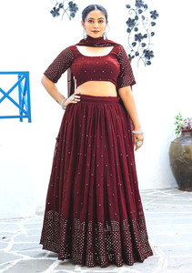 QUEDDY'S Embroidered Semi Stitched Lehenga Choli