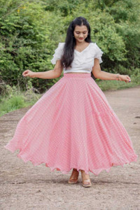 Gajan Creation Solid Stitched Lehenga & Crop Top