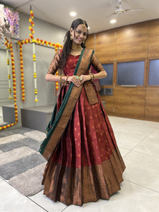 Fabcartz Self Design Semi Stitched Lehenga Choli