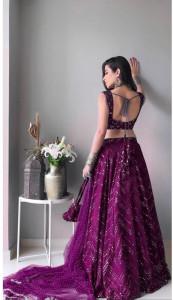 Reelove Factory Embroidered Semi Stitched Lehenga Choli