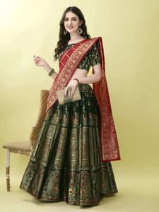 SWAMI STUDIO Floral Print Semi Stitched Lehenga Choli