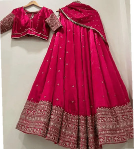 QUEDDY'S Embroidered Semi Stitched Lehenga Choli