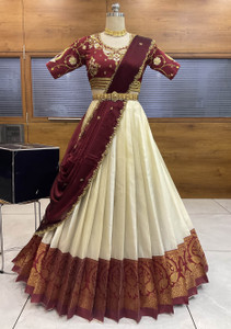 MR Y Embroidered Semi Stitched Lehenga Choli