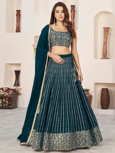 MAABHAVANI CREATION Embroidered Semi Stitched Lehenga Choli